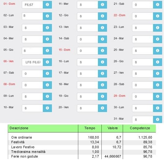 busta paga baby sitter festività